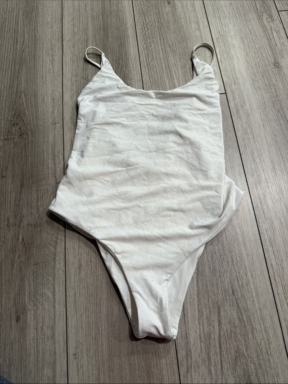 Rebecca Minkoff Womens White Bodysuit with Scoop Neck Large